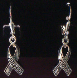 Sterling Silver Autism Awareness Charm Earrings