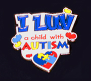 I Luv A Child With Autism Lapel Pin